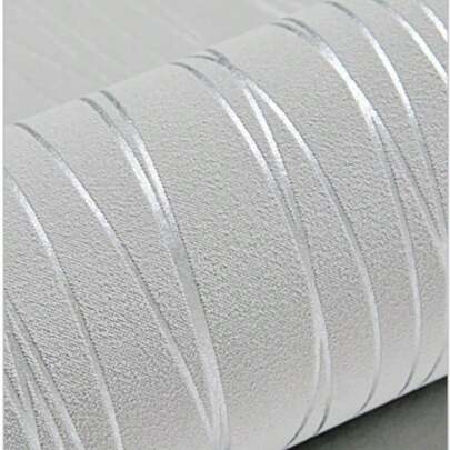 1 卷透气现代简约厚无纺布壁纸，纯色条纹图案，全覆盖卧室客厅家居装饰，翻新贴纸撕掉墙板，墙纸，壁纸，春季装饰物品刷新您的家，拉玛装饰贴纸