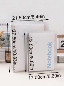 1pc Simple Replaceable Refill A5 Horizontal Lined Notebook For Students, Classroom Note-Taking, Suitable For School Stationery & Writing