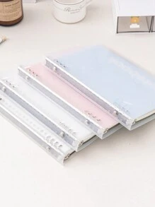 1pc Simple Replaceable Refill A5 Horizontal Lined Notebook For Students, Classroom Note-Taking, Suitable For School Stationery & Writing