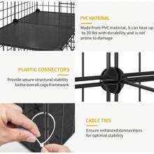 2-Tier Large Cat Cage,Indoor And Outdoor Pet Cage,Versatile DIY Pet Playpen With Removable Metal Wiring, Kitten House With Stairs For Small Pets - Puppies, Rabbits, Bunnies, Squirrels