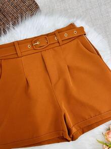 Women Shorts - 橘色 - 查看 3