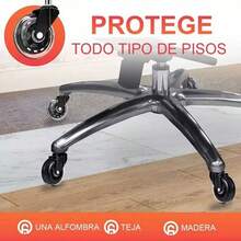 5 piezas Reemplazo caucho silla Castor ruedas para oficina silla,Tarea pesada Ruedas para Silla de Oficina, Set de 5 Ruedas para Muebles de Oficina, Llantas para Silla de Goma de Repuesto de 3 Pulgadas, Sin Ruido, Apto para Todos Los Pavimentos-Ajuste Universal - Negro - Ver 7