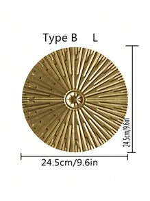 金色幾何金屬壁飾，適用於客廳、辦公室、臥室、酒店，可直接掛在臥室、客廳、電視牆或浴室牆上 - 金色 - 查看 19