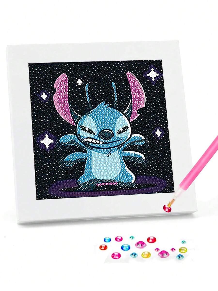 Pintura de diamante de caricatura sin marco, decoración de bordado de diamantes hecha a mano DIY para exhibición en el hogar, 1 juego - Multicolor - Ver 1