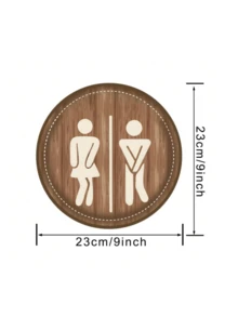 招牌廣告語，木質洗手間牌，性別標籤，適用於浴室裝飾，標牌、掛牆、農家裝飾牌 - 彩色 - 查看 9
