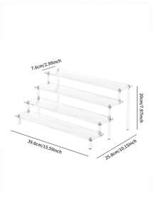 1 pièce Support d'affichage de modèle de voiture de bureau en acrylique transparent, étagère en acrylique transparent pour organiser les figurines, support d'affichage à étages pour poupées, vitrine d'organisation de décoration de bureau