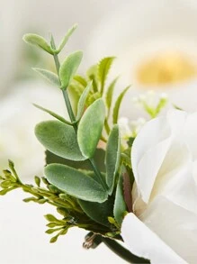 6 Peças Boutonnière para Homens Casamento, Bela Boutonnière de Rosas de Seda Artificial para Noivo, Padrinho, Casamento, Perfeita para Baile de Formatura, Festa de Aniversário, Cerimônia de Aniversário, Decoração do Dia dos Namorados