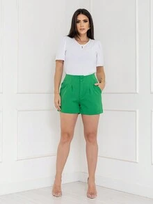 Women Shorts - màu xanh lá - Xem 4