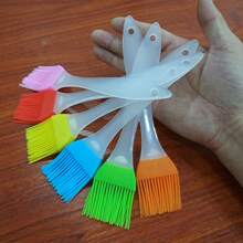 6入組 大/小尺寸彩色混合矽膠刷，適用於家庭廚房餐廳烹飪、烤肉、烘焙、戶外烤肉工具