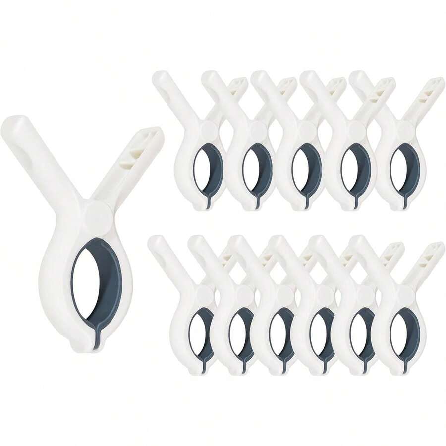 Kẹp khăn đi biển, Kẹp quần áo bằng nhựa chịu lực, Kẹp phơi chăn, Kẹp quần áo chống gió, Giữ khăn, quần áo, chăn để khô trên dây phơi và giá treo - Nhiều màu - Xem 1