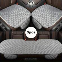 1 pieza/Set de 3 piezas Funda para asiento de coche de invierno, cojín de asiento cálido, antideslizante y universal para asiento delantero y trasero, almohadilla transpirable para protección de asiento de vehículo y automóvil