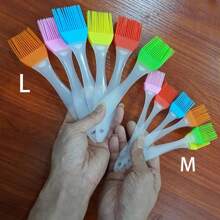 6入組 大/小尺寸彩色混合矽膠刷，適用於家庭廚房餐廳烹飪、烤肉、烘焙、戶外烤肉工具