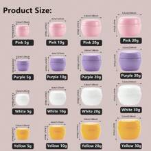 2Pcs/Set Plastic Colourful Mushroom Small Container Face Cream Jar Cosmetic Package Refillable Bottle Travel Sample Box, Portable Accessories Storage - Multicolor - View 3