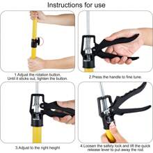 2Pcs Telescopic Support Rod Adjustable Length 3rd Hand Support System Heavy Duty Telescopic Quick Support Rod Non-Slip Third Hand Tool 40KG Capacity Telescopic Support Pole For Cabinet Drywall - Yellow - View 7