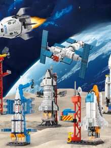 Kinder Block Raketen Zimmer Deko - 8883 - Übersicht 2