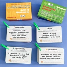 4 Set Of 192 Pcs Conversation Cards For Kids Engaging Questions In Family Conversation Cards To Strengthen Parent-Child Relationships, Perfect Conversation Starters For Meaningful Talks - Multicolor - View 4