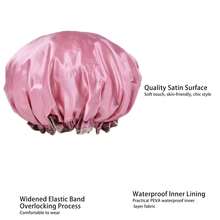 QUONMU 5入組雙層尼龍淋浴帽，防水洗髮帽，超柔軟面料SPA帽，廚房防油帽，家用沐浴帽 - 彩色 - 查看 5