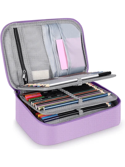 Estuche de lápices de gran capacidad Caja de bolígrafos con 72 ranuras multiusos, vuelta al colegio, útiles escolares