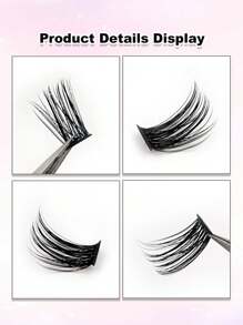 Rikuaild 110 PCS Individual Cluster Fluffy Wispy DIY Eyelash Extension Natural Look Lash Eyelash Soft Comfortable Reusable - D - Xem 4