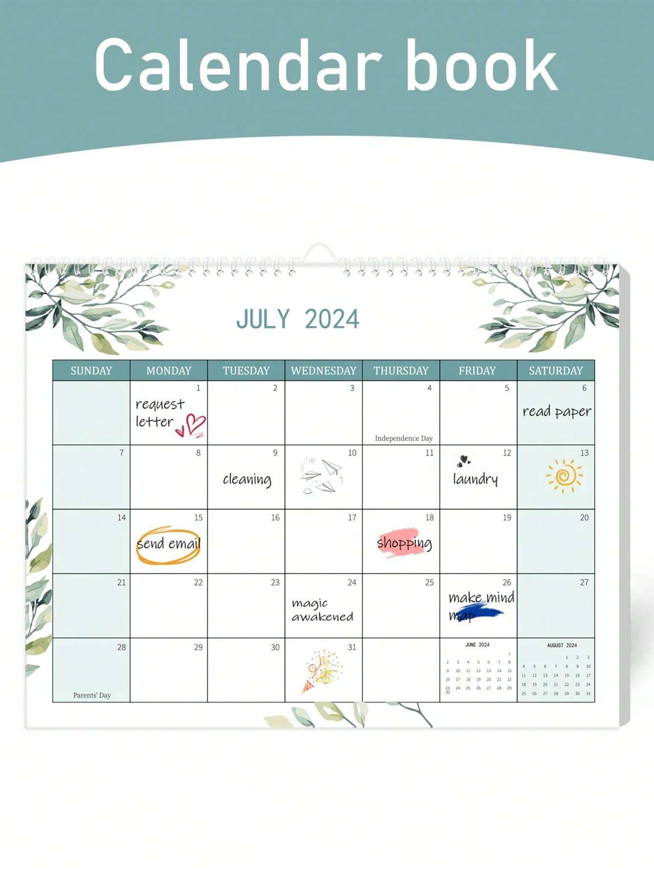 Jan 2024 - Dec 2025 Wall Calendar 12 Months Yearly Calendar With Julian ...