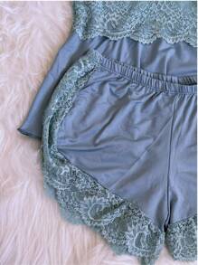 Women Pajama Sets - Màu xanh bạc hà - Xem 3