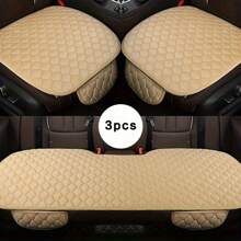1 pieza/Set de 3 piezas Funda para asiento de coche de invierno, cojín de asiento cálido, antideslizante y universal para asiento delantero y trasero, almohadilla transpirable para protección de asiento de vehículo y automóvil