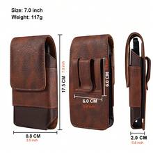 PULOKA 奢华皮革图案腰包适合 6.5 英寸/6.7 英寸/6.9 英寸/7.0 英寸手机，配有腰带