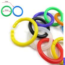 50pcs 20pcs Color Moving Ring Binder Open Ring Plastic Binding Ring Album Binder Ring Binder Ring Clamp Ring, Student Supplies For Returning To School At The Beginning Of The Term, Stationery For Binding Graduation Photos.