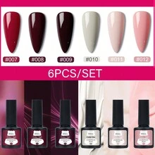 6入組新品8毫升純凝膠指甲油UV LED浸泡式指甲油及卸甲水套裝，適用於美甲沙龍、家庭使用或禮品 - 彩色 - 查看 2