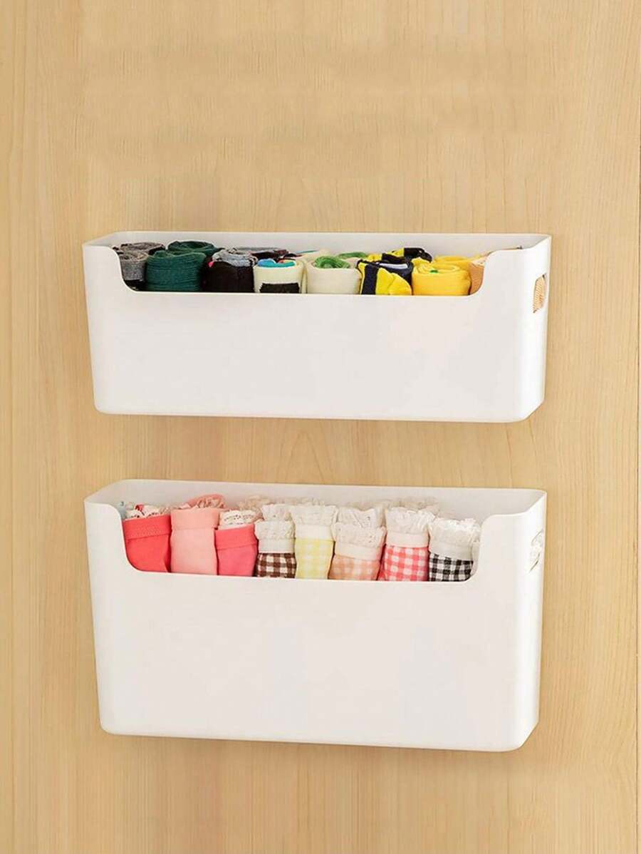 1 hộp lưu trữ treo tường màu trơn - trắng - Xem 1