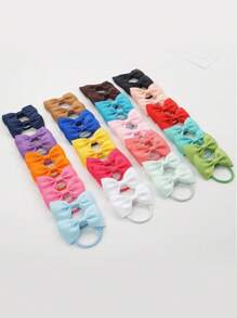 20/40pcs 2.75" Baby Hair Ties With Bows For Toddler Elastic Ponytail Holders Small Hair Ties For Baby Girls Kids Children Infants Hair Accessories