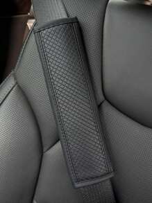 汽车安全带肩垫，压花纤维和PU皮革材质，通用型汽车安全带肩垫，适合全年使用