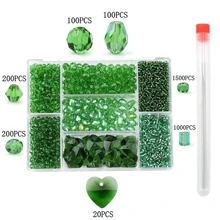 Mixed Shape Crystal Glass Beads Set Faceted Austria Beads Charm Loose Spacer Beads For Earring Bracelet Necklace Jewelry Making DIY - Multicolor - View 9