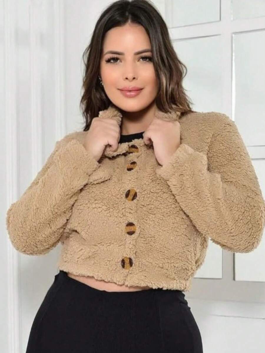 Women Coats - 米色 - 查看 1