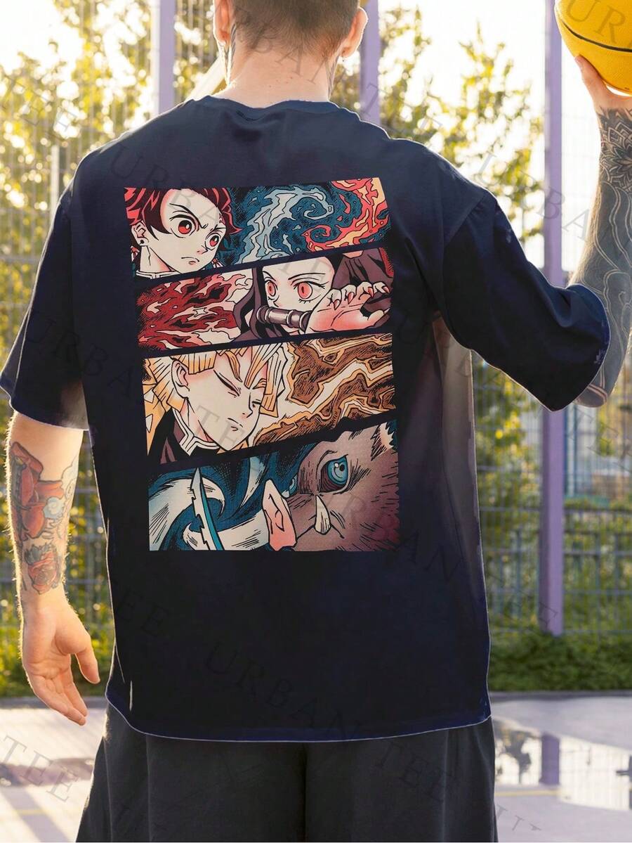 Men T-Shirts - 黑色 - 查看 1