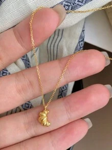 BALMORA 1 pezzo Stile Minimalista Ins Collana Croissant d'oro in argento sterling S925 Gioielli Accessori per ragazza / donna / fidanzata / madre Festa Retrò Regalo Di Incontri Uso Quotidiano Regalo Di Compleanno