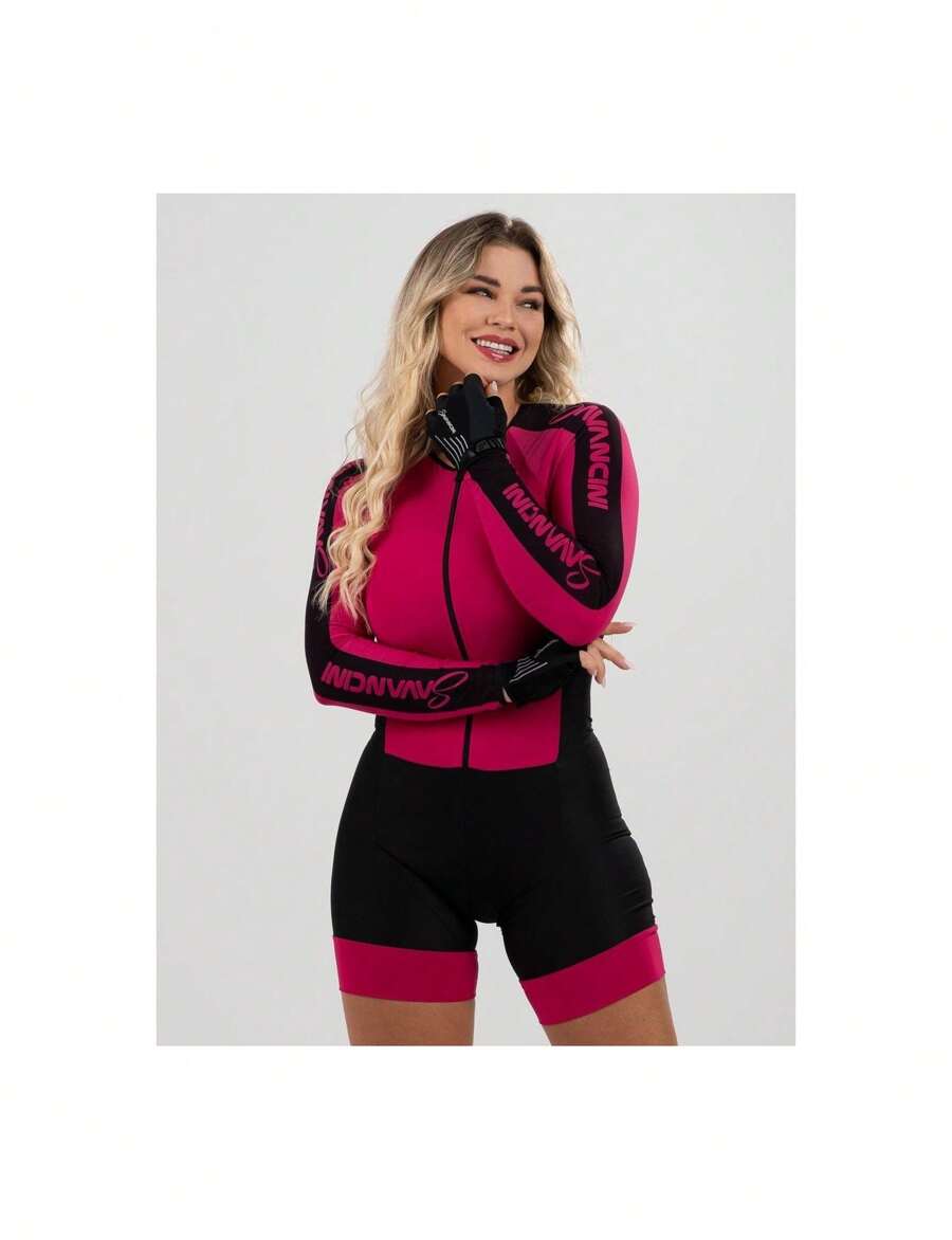 Women Cycling Jersey - 黑色 - 查看 1