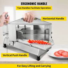 Commercial Tomato Slicer 1/4" Heavy Duty Cutter With Built-In Cutting Board For Restaurant Or Home Use - Silver - View 4