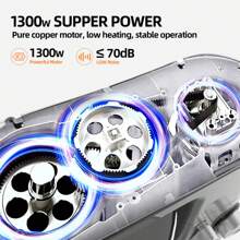 CHEFTRONIC 1入組4L傾卸頭電動家用攪拌機-1300W 6+P速度，多功能廚房立式攪拌機，配有揉麵鉤、打蛋器、食品攪拌器和奶油攪拌器 - 英規插(220-240V) - 查看 12