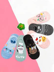 Women Invisible Socks - Black - View 5
