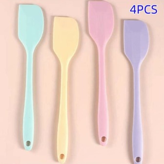 4pcs/1pc Polypropylene Spatula Set - Heat-Resistant, Non-Sticky, Ergonomic Handle, Ideal For Mixing, Baking, Scraping, And Serving - Essential Kitchen Utensils For Apartment, College Dorm And Home Use,Food,,Kitchen,Travel,Kitchen Items,Kitchen Tools,Kitchen Things.
