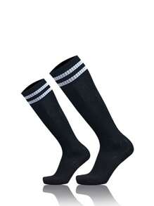 1 Pair Men's Knee High Football Training Socks, Non-Slip Professional Soccer Sports Socks, Advanced Material Socks For European Cup, European Size, For Gym, Fall