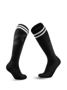 1 Pair Men's Knee High Football Training Socks, Non-Slip Professional Soccer Sports Socks, Advanced Material Socks For European Cup, European Size, For Gym, Fall
