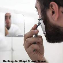 Acrylic Fogless Shower Mirror Set With Razor Holder, Anti-Shatter Fog-Free Mirror For Shower And Shaving, Flat Anti-Fog Mirror, Travel Shatterproof Shower And Make-Up Mirror - Clear - View 4