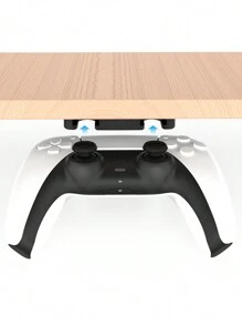 Ps5/ps4遊戲手柄支架,可懸掛桌底便攜式存儲架,遊戲外設配件 - 黑色 - 查看 1