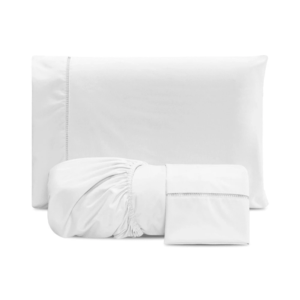 KING 3 Piece Sheet Set Micro Percale 300 Thread Count Stick Stitch 