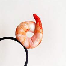 1个趣味逼真螃蟹发箍，虾形发夹，创意直播道具