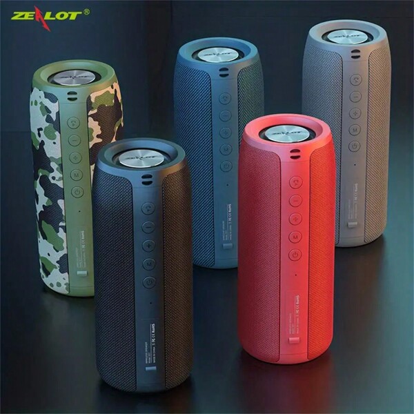 ZEALOT Enceinte Bluetooth ZEALOT S51 : haut-parleur sans fil résistant à l'eau et à la poussière, son surround double 5.2, basse profonde, entrée rechargeable, contrôle par bouton, compatible IOS/Android - parfait pour les activités à la plage, les fêtes à la piscine, le camping et plus encore.
