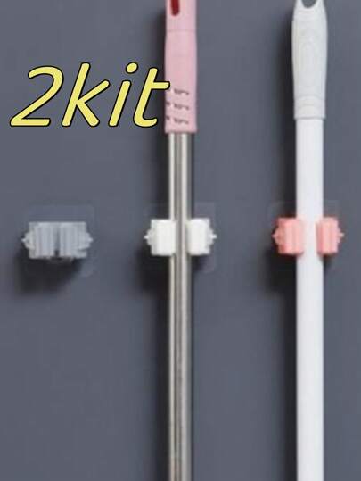 2kit Suporte Para Vassouras E Rodo, Suporte De Parede Fortalecer Gancho De Cozinha Banheiro Racks