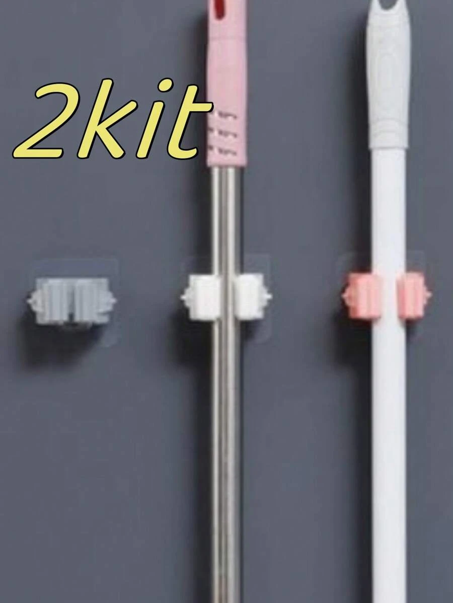 2kit Suporte Para Vassouras E Rodo, Suporte De Parede Fortalecer Gancho De Cozinha Banheiro Racks